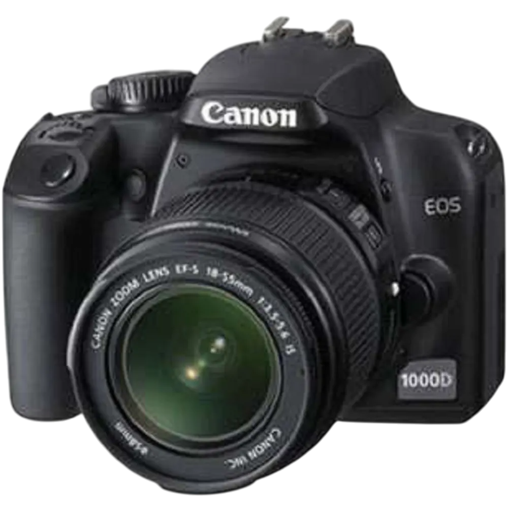 Canon EOS 1000D 10.1MP Digital SLR Camera with 18-55mm Lens - Black