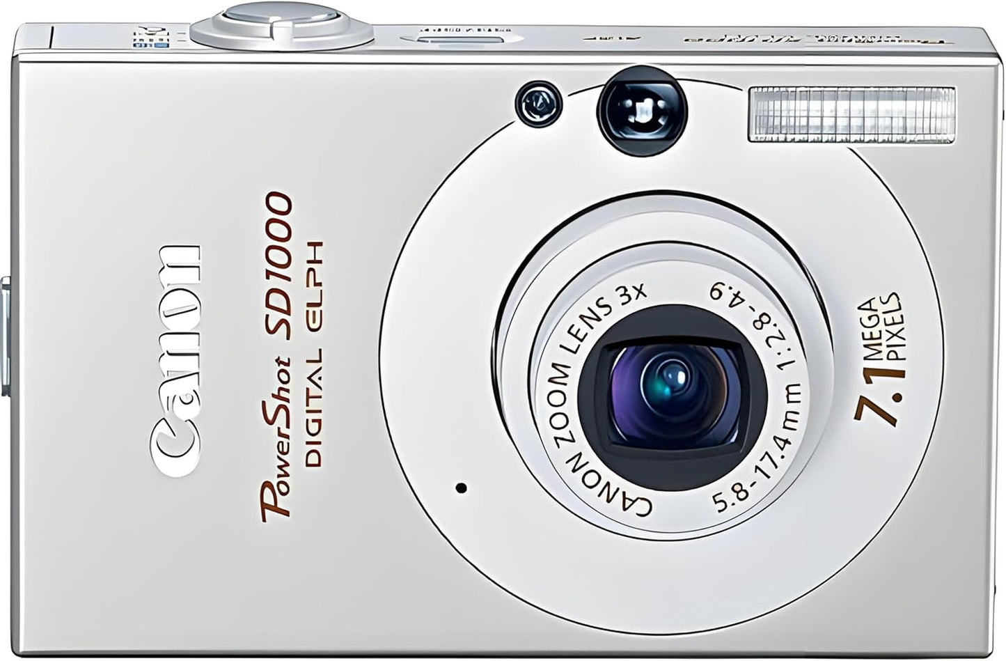 Canon PowerShot SD1000 7.1MP Digital Elph Camera with 3x Optical Zoom (Silver) Pre-Owned