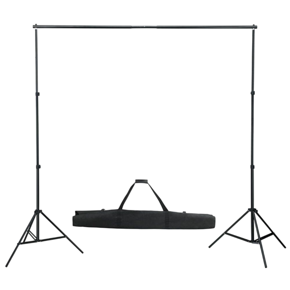 2.8M x 3M (9.2x10ft) Heavy Duty Backdrop Stand Kit - Adjustable Background Support System for Photography/Video (Black)