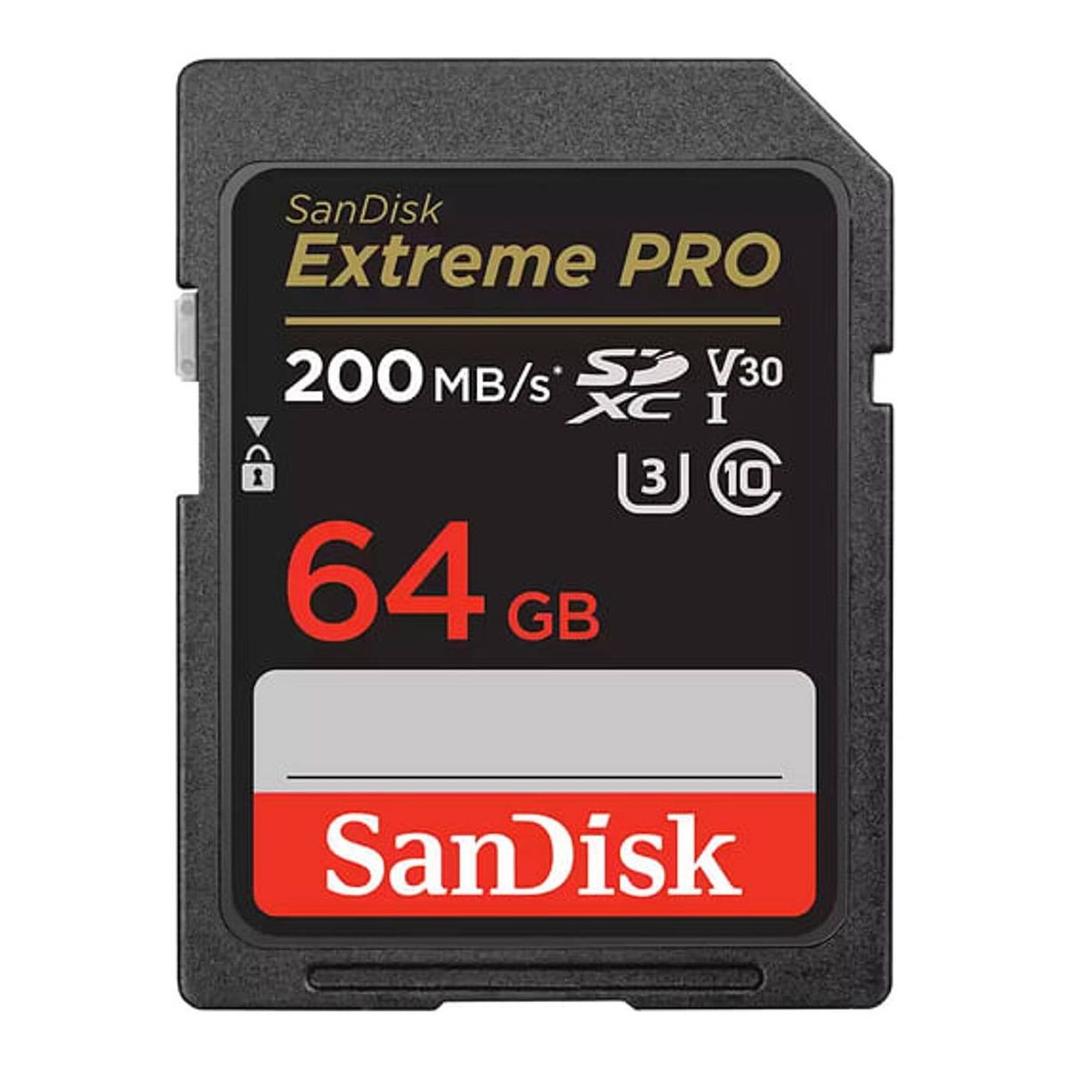 SanDisk Extreme PRO 64GB SDXC Card - 200MB/s (UHS-I, V30, U3, Class 10)