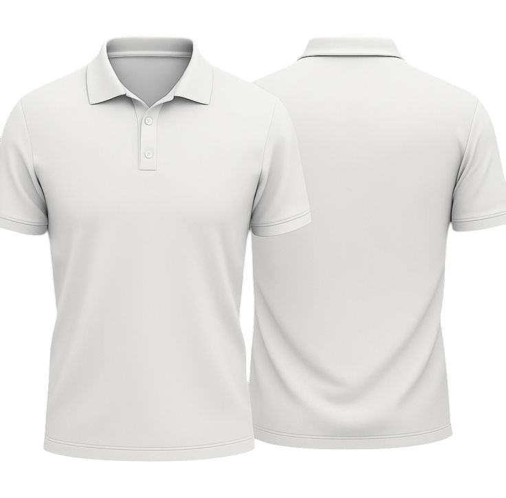 Custom White Polo T-Shirt Printing & Sublimation
