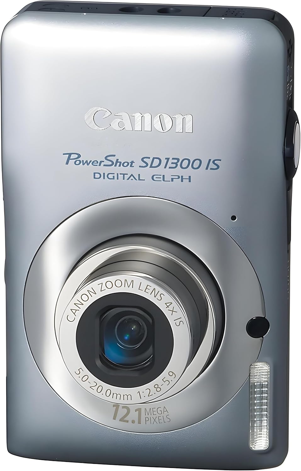 Canon PowerShot SD1300 IS Digital Camera (Silver) - 12.1MP, 4x Optical Zoom with Image Stabilization - Used
