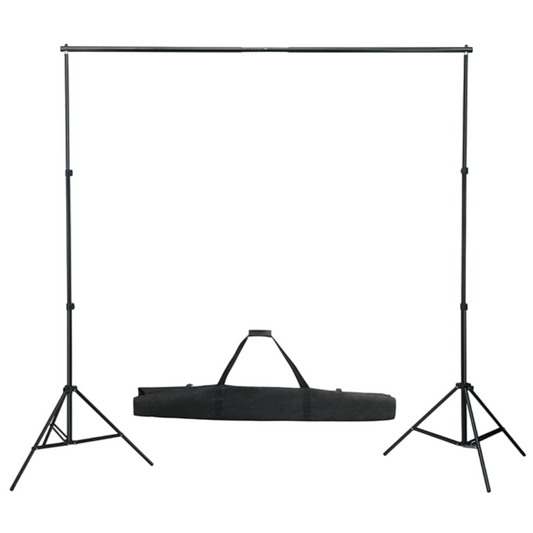 2.8M x 3M (9.2x10ft) Heavy Duty Backdrop Stand Kit - Adjustable Background Support System for Photography/Video (Black)