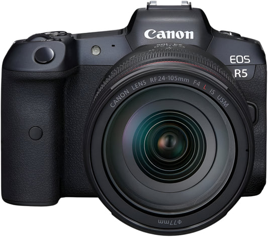 Canon EOS R5 Mirrorless Camera with RF 24-105mm f/4L Lens - Full Frame 45MP, 8K Video, DIGIC X, 12FPS (New)