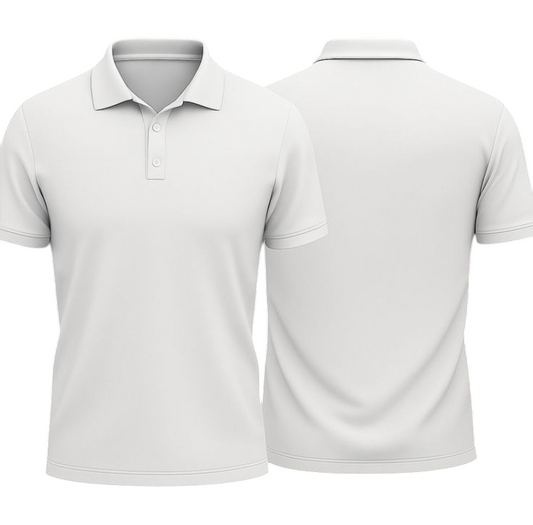 Custom White Polo T-Shirt Printing & Sublimation